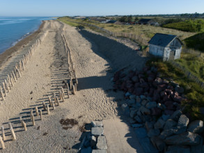 france, region Normandie, Manche, cotentin, Agon coutainville,, plage de la Poulette, babine,