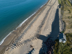 france, region Normandie, Manche, cotentin, Agon coutainville,, plage de la Poulette, babine,