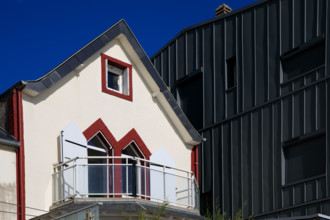 france, region Normandie, Manche, cotentin, Agon coutainville,  plage, promenade de Chausey,