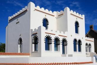 france, region Normandie, Manche, cotentin, Agon coutainville,  "Villa Sans Gène", villa mauresque