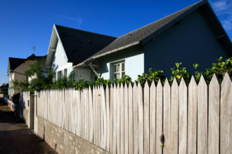 France, region Normandie, Manche, cotentin, Agon coutainville,  plage, rue dramad derriere la