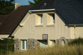 France, region Normandie, Manche, cotentin, Agon coutainville,  plage, rue dramad derriere la