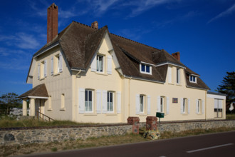 France, region Normandie, Manche, cotentin, Agon coutainville,  plage, rue dramad derriere la
