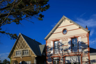 France, region Normandie, Manche, cotentin, Agon coutainville,  plage, rue dramad derriere la