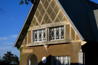 France, region Normandie, Manche, cotentin, Agon coutainville,  plage, rue dramad derriere la