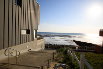 France, region Normandie, Manche, cotentin, Agon coutainville,  plage, rue dramad derriere la