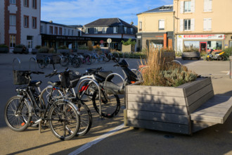 france, region Normandie, Manche, cotentin, Agon coutainville,  place du général de gaulle,