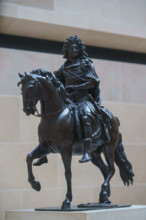 France, région Ile de France, Paris 1e arrondissement, musee du Louvre, cour Puget, statue equestre