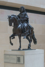 France, région Ile de France, Paris 1e arrondissement, musee du Louvre, cour Puget, statue equestre