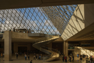 France, région Ile de France, Paris 1e arrondissement, musee du Louvre, entrée sous la pyramide