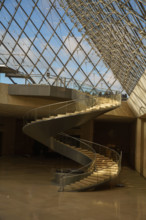 France, région Ile de France, Paris 1e arrondissement, musee du Louvre, entrée sous la pyramide