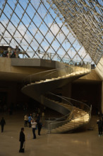 France, région Ile de France, Paris 1e arrondissement, musee du Louvre, entrée sous la pyramide