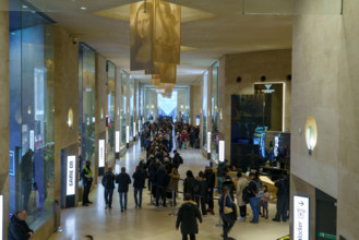 France, région Ile de France, Paris 1e arrondissement, musee du Louvre, file d'attente pour enter