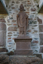 france, région Bretagne, Côtes d'Armor, côte de granit rose, Ploumanac'h, les rochers, oratoire