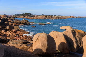 france, région Bretagne, Côtes d'Armor, côte de granit rose, Ploumanac'h, les rochers