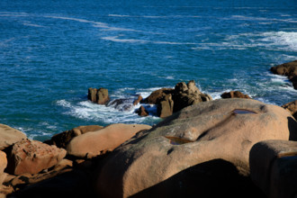 france, région Bretagne, Côtes d'Armor, côte de granit rose, Ploumanac'h, les rochers