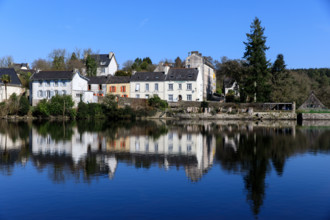 FRance, région Bretagne, Finistère, Huelgoat, les rochers, cahos de huelgoat, lac