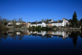 FRance, région Bretagne, Finistère, Huelgoat, les rochers, cahos de huelgoat, lac