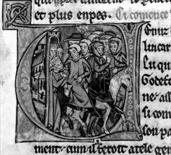Second crusade Godefroy de Bouillon leaving on crusade