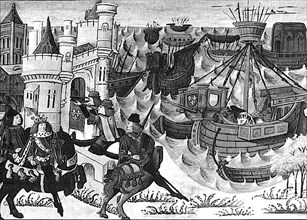 Chroniques d'Angleterre.1341. Les Français embarquent