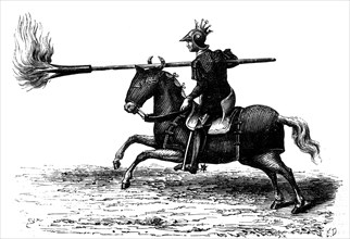 Rider armed with a fire spear