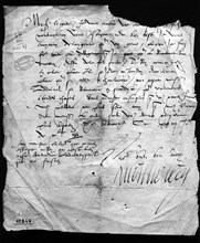 Manuscrit du duc de Montmorency