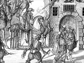 22-24 août 1572. Saint Barthélémy. Détail de gravure.