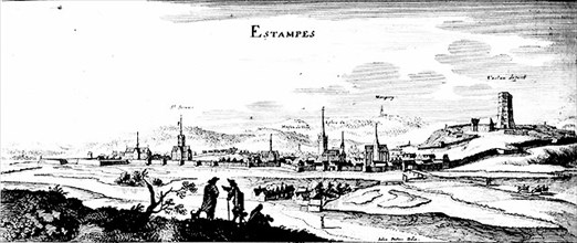 View of the town of Etampes