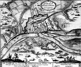 Plan de la ville de Montauban.