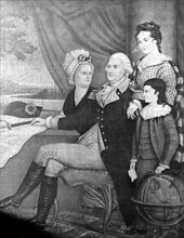 George Washington and his family