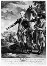 La Fayette (marquis of) coming to assistance with the English colonists -