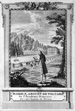Voltaire in his gardens of Ferney -