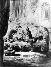 Caricature de Louis XV et de Madame du Barry -