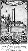 Exécution de Robespierre le 10 Thermidor.