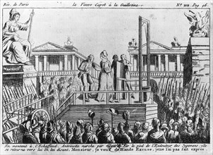 Execution of Marie-Antoinette in 1793