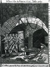 Découverte du squelette du masque de fer à la Bastille
