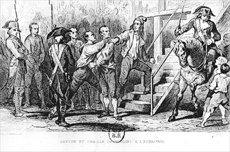 Danton and Camille Desmoulins at the scaffold