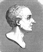 Baron de La Brède and Montesquieu, a moralist, political thinker, precursor of sociology, French philosopher and writer of the Enlightenment