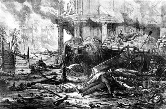 Champ de bataille après les affrontements - La Commune de Paris - 1871