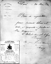 Bon de réquisition de vêtements de travail.  18 mai 1871.