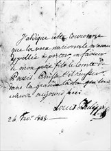 Acte d'abdication du roi Louis-Philippe - 24 février 1848