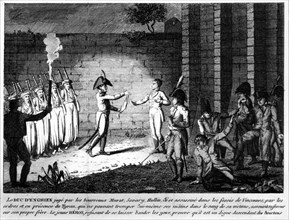 Execution of the Duke Enghien in the ditches of Vincennes in 1804