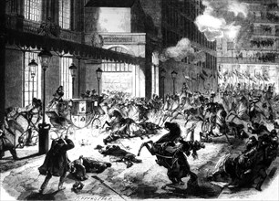 Assassination attempt by Italian anarchist Orsini against Emperor Napoleon III, January 14, 1858