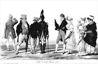Caricature de la mode de 1815.