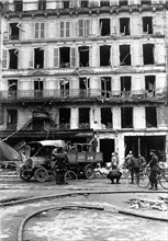 Ruines rue de Rivoli après un raid de Gothas le 12 avril 1918