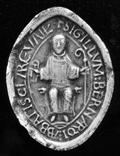 Seal of Saint Bernard;  founder and first abbot of Clervaux