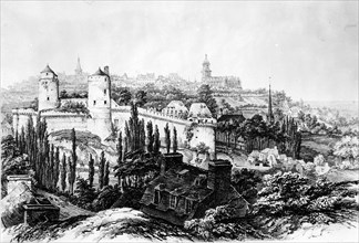 Fougères au XV e siècle, gravure du XIX e