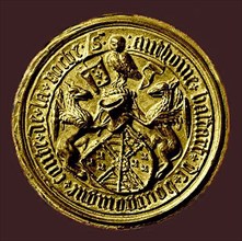 Seal of the bastard Antoine of Burgundy.  Coming from the spoils of Burgundy.
