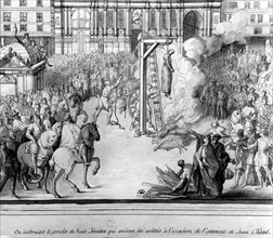 The Jesuits are hanged after the outrage against King Henry IV of France