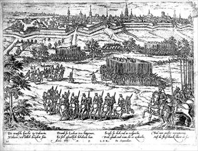 Army at war in front of Antwerp, which at that time was the largest city in the world